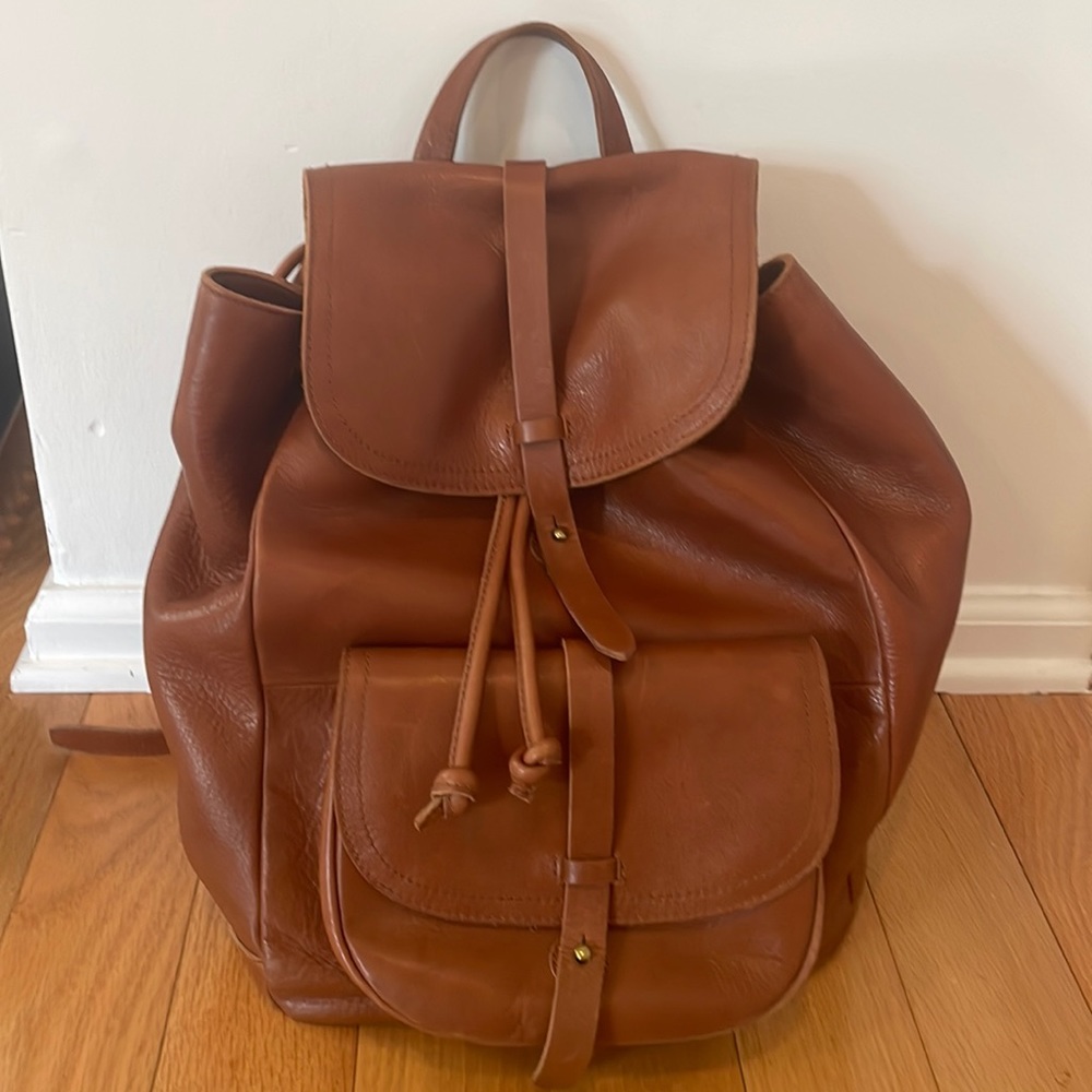 Madewell Transport Rucksack in English Saddle
